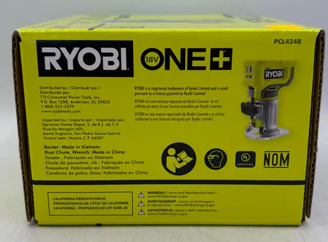 **NEW/UNOPENED** Ryobi 18v Compact Router (Model: PCL42413 ) in Power Tools in Ottawa - Image 4