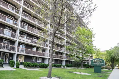This one-bedroom apartment has a spacious living room/dining room,a full bathroom, and kitchen with...