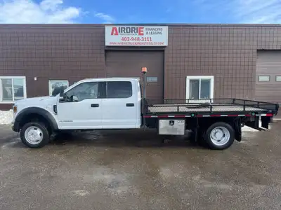 2019 Ford F-550 Crew Cab Flat Deck 6.7L V8 Power Stroke Diesel 138,709 KM 4X4 DRW 11 FT 5 “ x 8 FT 6...