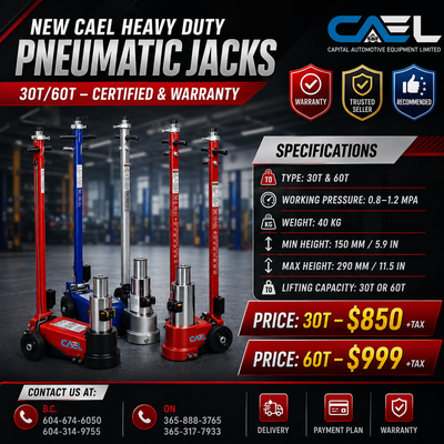 CAEL Heavy-Duty Pneumatic Jacks Power Meets Performance! Upgrade your shop with professional-grade P...