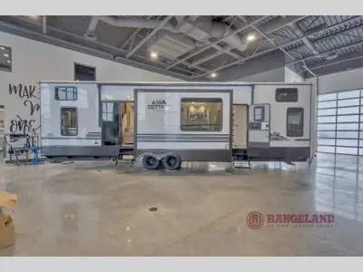 Forest River Cedar Creek Cottage destination trailer 40CBK highlights: Two Lofts with Stairs Dual En...