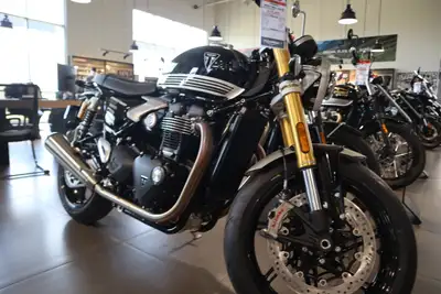 Argyll Motorsports 2025 Triumph Speed Twin 1200 RS Sapphire Black DEMO UNIT NOTHING COMES CLOSE Brea...