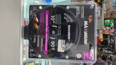 MAXIMUM 10" 80T Laminate/Melamine Circular Saw Blade - NEW, View more
