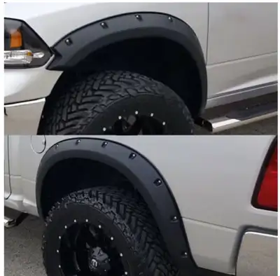 DODGE RAM 1500 RIVET WHEEL FENDER FLARE KIT SET 2009 2010 2011 2012 2013 2014 2015 2016 2017 2018 WE...