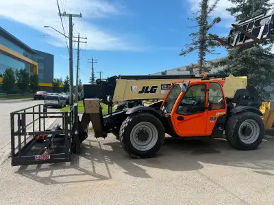 Monthly 10,000 pound capacity telehandler rental packages. Machine, platform and jib included - tran...