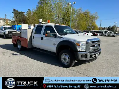 2011 Ford F-450 Super Duty - 6.7L Powerstroke Diesel - Auto - Crew Cab - Flat Deck - Dually - 4x4 -...