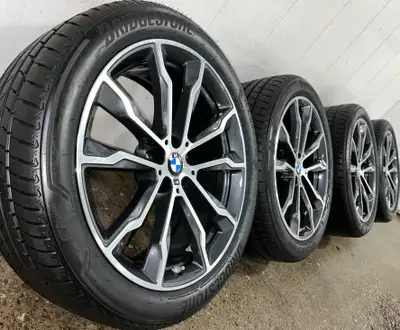 2022 BMW X3 M40i 20" OEM / Original style 699M staggered wheels and high performance run flat summer...