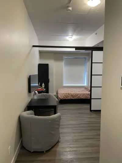 Fully furnished one-bedroom apartment/bachelor in a newly built apartment building, located in the h...