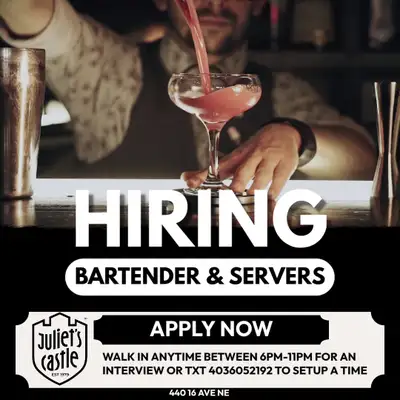 SERVERS/BARTENDERS/FLOOR SUPERVISORS, View more