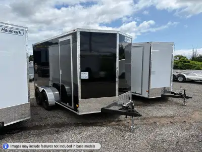 In Stock and ready for pickup - 2026 Haulmark 7'x14' Passport Deluxe Cargo Trailer with aluminum com...