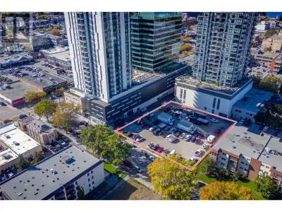 Rare Downtown Kelowna development opportunity! This .6 acre/26,136 sqft tower site is situated in th...