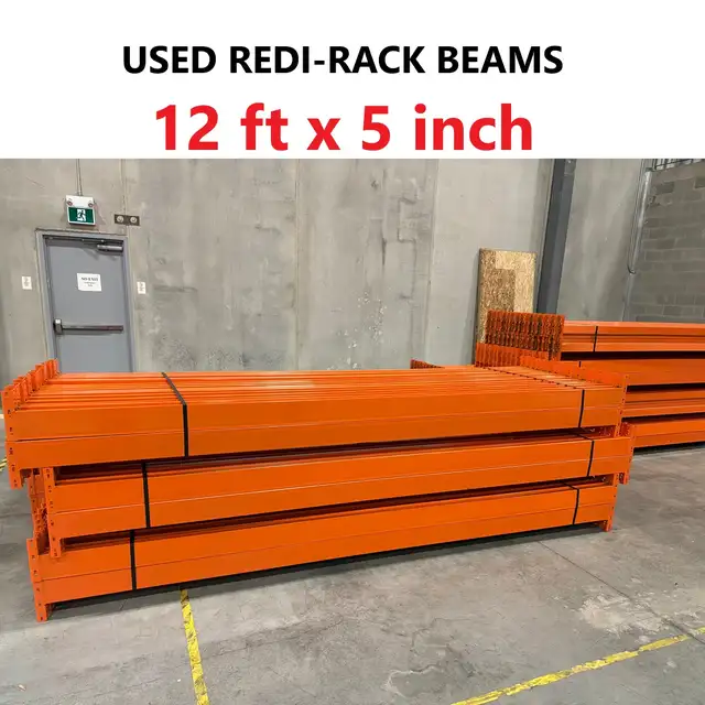 USED Redi rack Beams 12' x 5" for Pallet Racking warehouse rack in Industrial Shelving & Racking in Mississauga / Peel Region - Image 3