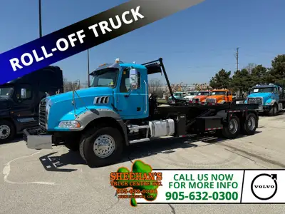 Tandem Axle Roll-off Truck with CDE 24' Rolloff, Tarp,Rear Stabilizer,Tool Box,Full Fenders,Full Loc...