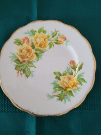 YELLOW TEA ROSE bread & butter plate