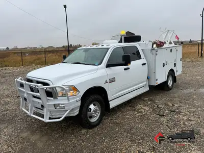 Countryside Fleet 2016 Dodge 3500 SLT CrewCab 4x4 Utility Service Truck + 6.7L Cummins Diesel + 4x4...