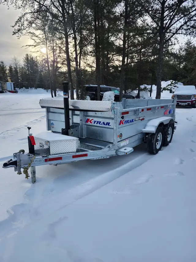 New K-Trail 6x12 Galvanized Dump Trailer in Cargo & Utility Trailers in Sudbury - Image 2