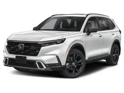 Introducing the new 2026 Honda CR-V Hybrid Touring AWD in a stunning white coat with all-wheel drive...