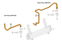 Hose Cooler Transmission Sierra Silverado HD 2500 2011-2014 6.0L