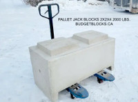 Jack Blocks 2x2x4 movable with pallet hand truck / pallet jack!