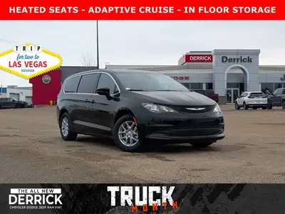 The 2026 Chrysler Grand Caravan SXT in Diamond Black Crystal Pearl with a Black interior combines fa...