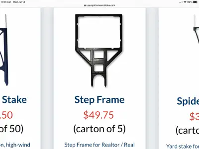 REAL ESTATE STEP SIGN FRAMES BRAND NEW 175 FRAMES TOTAL EASY TO USE AND DURABLE HOLDS 18 x 24” SIGNS...