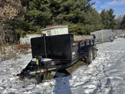 6x12 7 ton combo dump contractor edition With ramps tie downs tarp kit dropped axles LED lights $790...