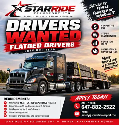 AZ TRUCK DRIVERS WANTED – HIRING NOW! FLATBED What We Offer Brand-new trucks Good, consistent miles...