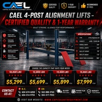 New CAEL 4-Post Hoist Alignment Service Lift – Certified &Warra Whitehorse Yukon Preview