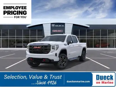 WAS: $95743 NOW: $80521Take command of your day with our powerful 2026 GMC Sierra 1500 AT4 Crew Cab...