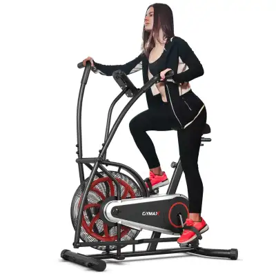 *BNIB!* GYMAX Fan Bike, Air Exercise Bike with 8 Blades... LOT#, View more