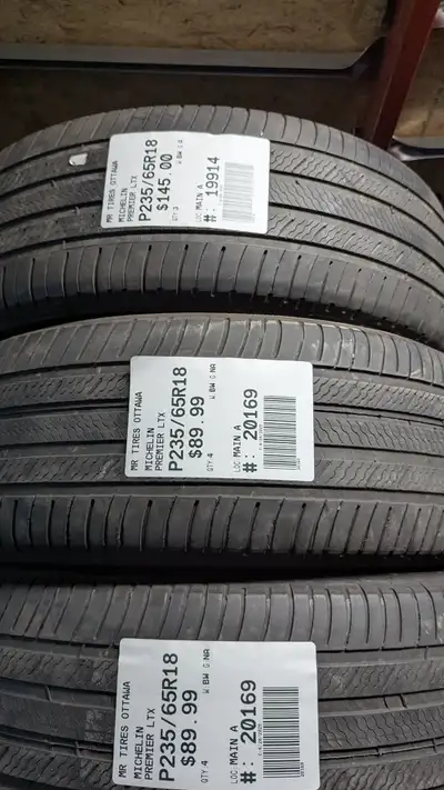 SET OF 4X MICHELIN PREMIER LTX TAG # 20169 Size: 235/65R18 235/65R18 Excellent condition Pressure te...