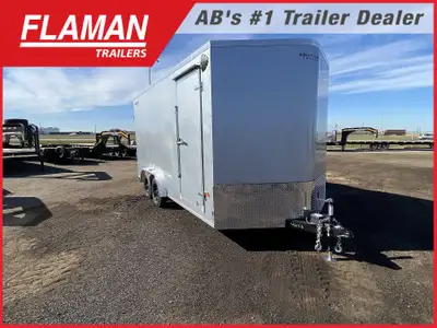 2026 ROYAL 7.5'X16' + 2' V-NOSE CARGO TRAILER Color: Silver (2) 3500lb Lippert Spring Axles Tires: S...