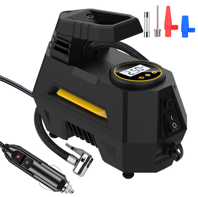 NEW 12V LED PORTABLE AIR COMPRESSOR CZK3634 in Other Parts & Accessories in Red Deer