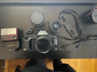 Canon T70 Camera with Flash and Extra Lenses - Excellent Conditi