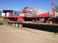 Pump truck winch deck for suck-on tank