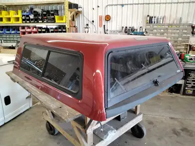 This unit is ready for installation! 2021 2026 Ford F150 56 D4 Lucid Red Contour IV Truck Cap Featur...