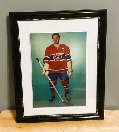 PHOTO 1: (approx. 15.5” x 12.5”) ~Maurice Rocket Richard #9 Montreal Canadiens Collectors Photo Glas...