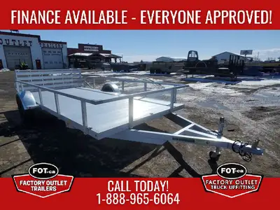Welcome to Factory Outlet Trailers! NEW Marlon 7x14ft Aluminum Utility Trailer - Robust and Lightwei...