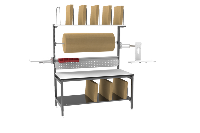 Industrial Table with Shelves, Pegboard & Dispenser Model 250470 in Other in Regina - Image 5