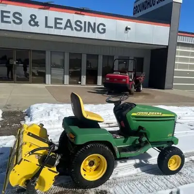 John Deere 325 Garden Tractor With Tiller, 1010.8 Hours Stock #3372 $6500 .