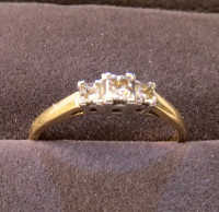 Diamond Ring Yellow Gold Size 9