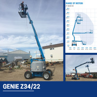 Genie Z34/22 articulating boom lift for rent