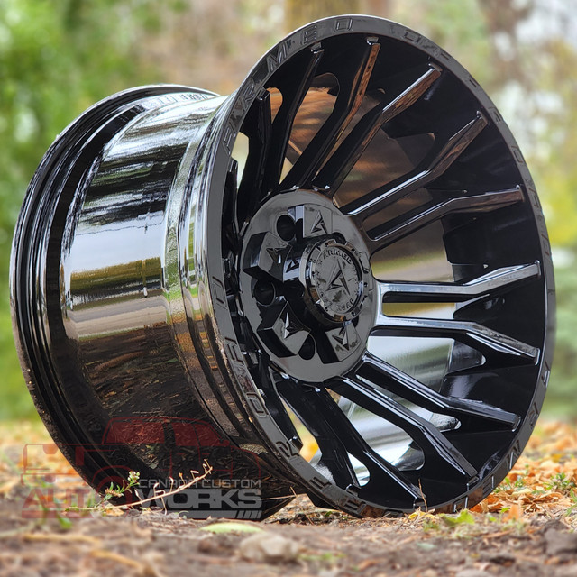 NEW DESIGN!!! 5, 6, 8 BOLT 20X12 GLOSS BLACK wheels! ARMED HAVOC in Tires & Rims in Kelowna
