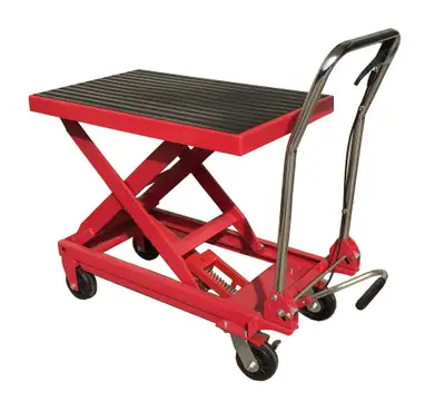 NEW 1000 LBS HYDRAULIC SCISSOR LIFT TABLE CART HLT1000S SALE $399.95 Pump: Experience impressive lif...