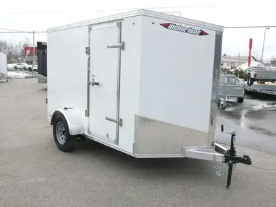 Remorque cargo Aluminium neuve 6' x 10' V-nose 1 essieu 3500lb. verin avant 6' de haut interieur cot...