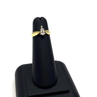 18 Karat Yellow Gold Pear-Shaped Diamond Engagement Ring $995