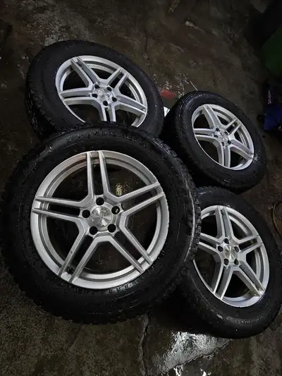 Good set of RSSW aftermarket wheels on Nokian winter tires. Wheels: 18x7.5 Offset: 35 Bolt pattern:...