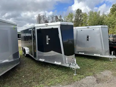 Neo All-Aluminum Enclosed Snowmobile Trailers - In Stock Now These trailers come standard with cable...
