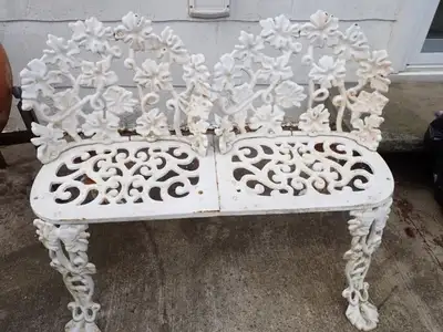 Cast Iron Patio Bench, View more