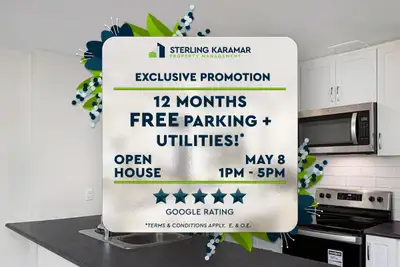 Limited Time Offer | Enjoy 12-Months FREE Parking & Utilities!* OPEN HOUSE | May 8 from 1:00 pm to 5...